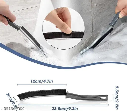 Set of 2 Gap Cleaning Brushes – Hard Bristle Crevice & Grout Brush