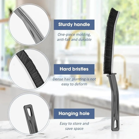 Set of 2 Gap Cleaning Brushes – Hard Bristle Crevice & Grout Brush
