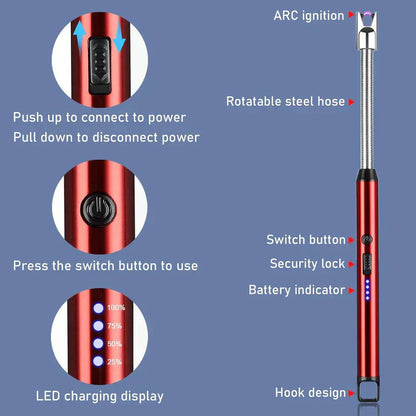 360° Rotatable & Flexible USB Chargeable Lighter