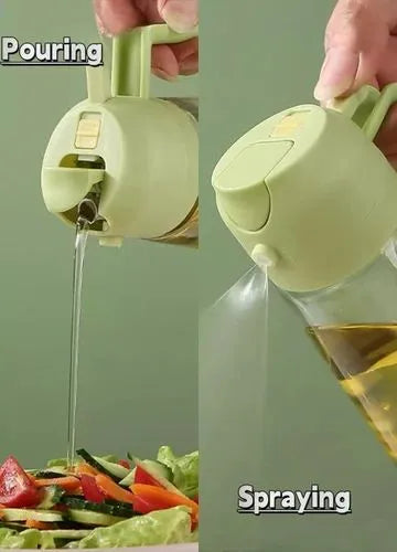 2 in 1 Glass Oil Spray Dispenser 450 ml