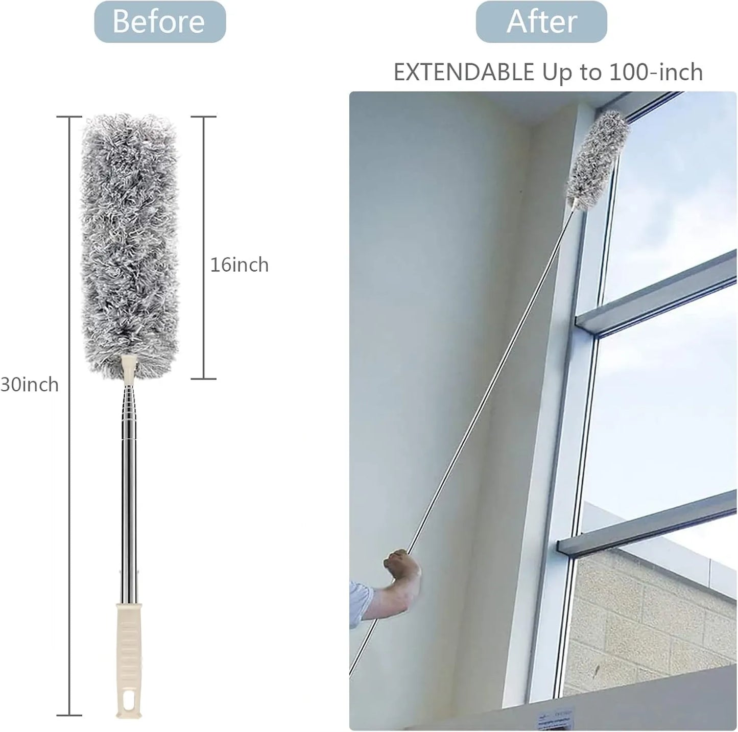 Microfiber Duster with Extension Pole