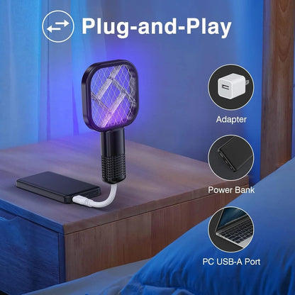 USB Portable Mini Mosquito Racket With UV Light