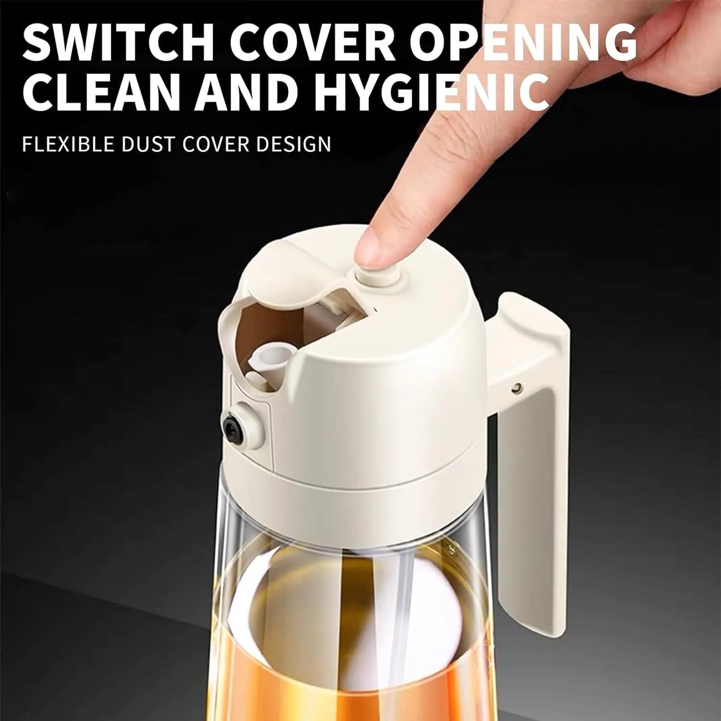 2 in 1 Glass Oil Spray Dispenser 450 ml