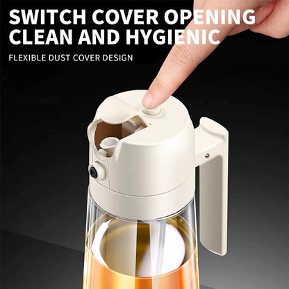 2 in 1 Glass Oil Spray Dispenser 450 ml