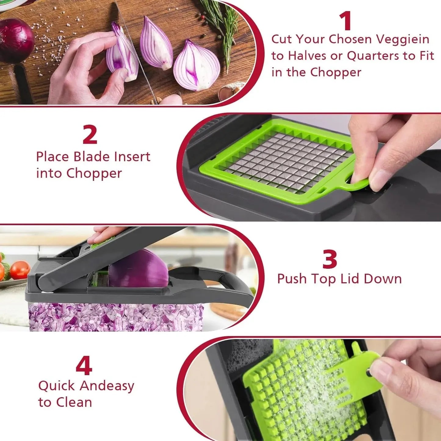 16-in-1 Multifunctional Vegetable Chopper & Slicer