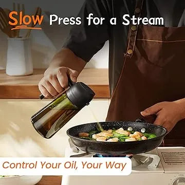 2 in 1 Glass Oil Spray Dispenser 450 ml