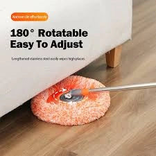 360° Rotating Multi-Functional Spin Mop with Extendable Stainless Steel Handle