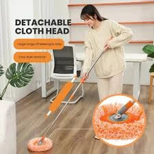 360° Rotating Multi-Functional Spin Mop with Extendable Stainless Steel Handle