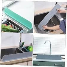 Silicone Sink Water Splash Guard With Suction for Kitchen & Bathroom Faucets
